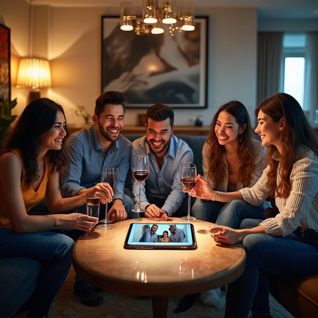 Adults setting house rules for drinking games