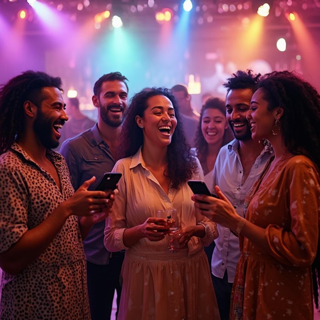 International adults party with Drinxie app